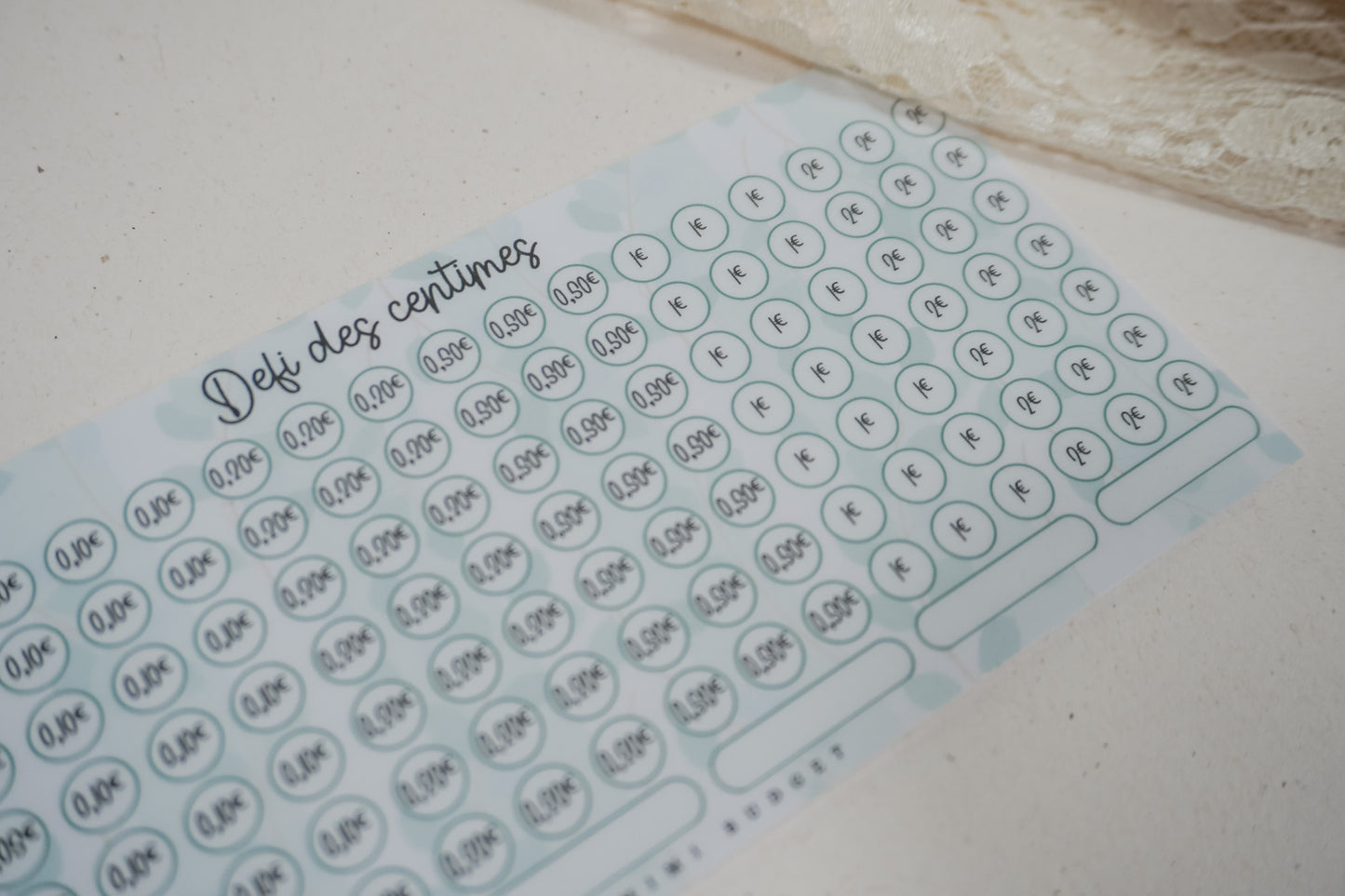 Défi des centimes a6