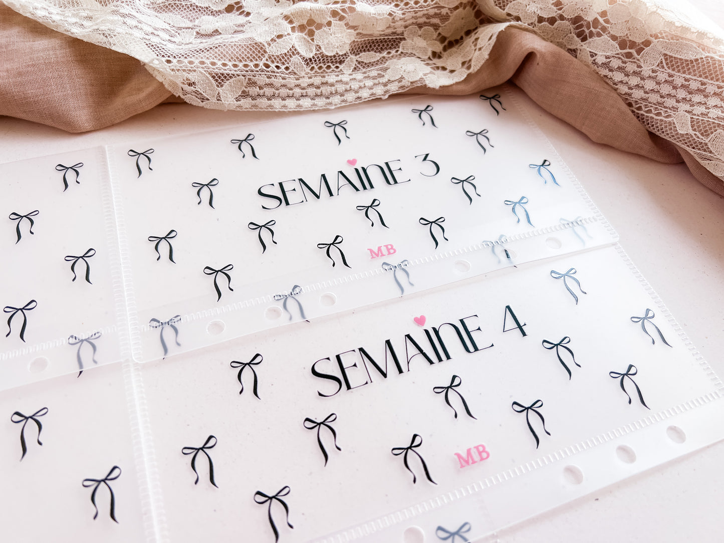 Lot de 5 enveloppes semaine a6