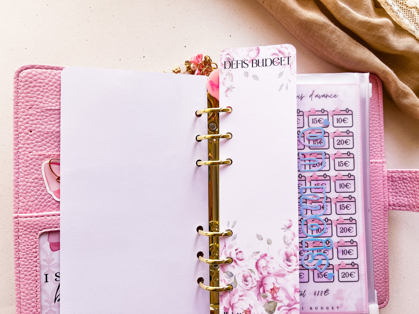 Lot de 4 marque pages budget a6