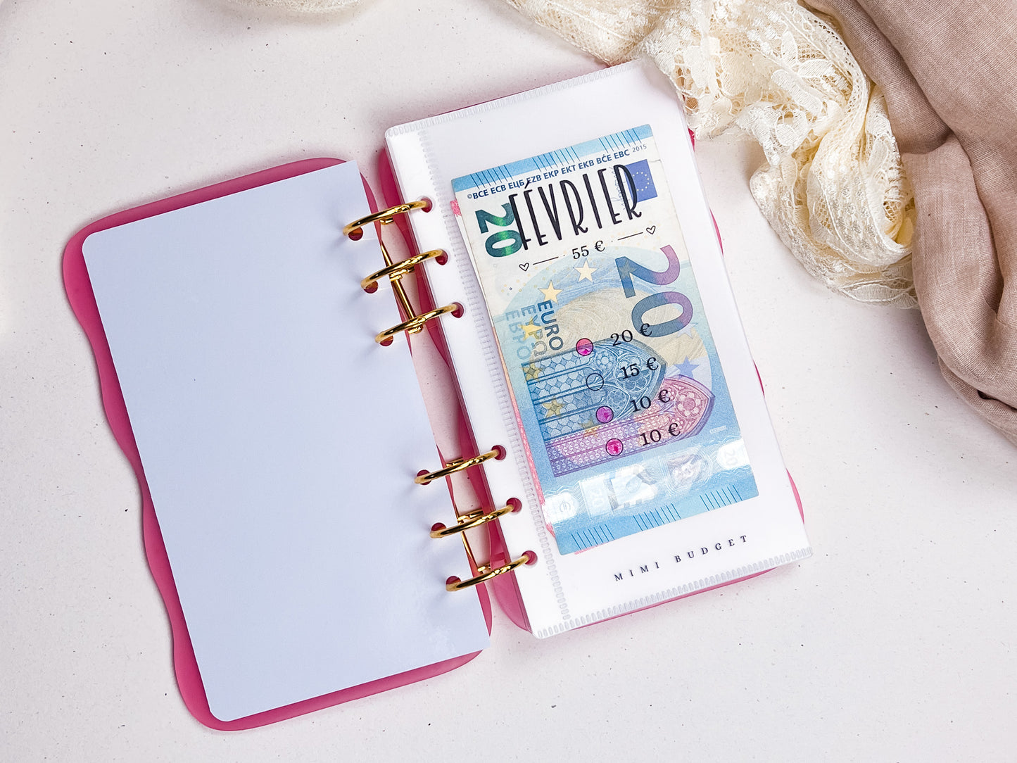 Classeur budget A6 en acrylique