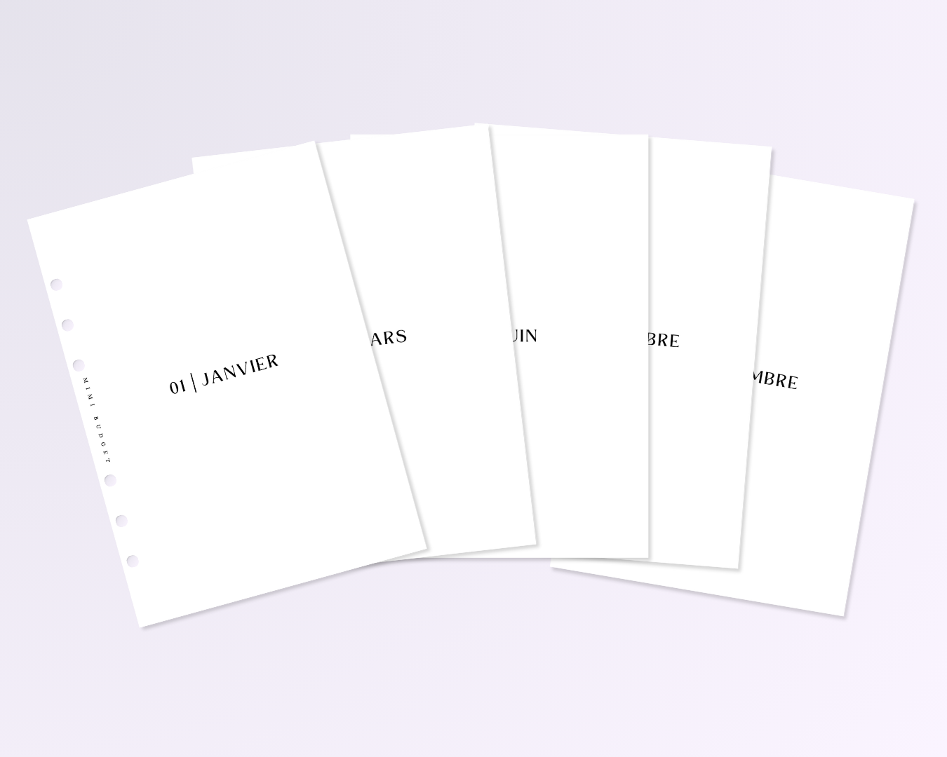 Intercalaires mensuel a5 - jan - dec