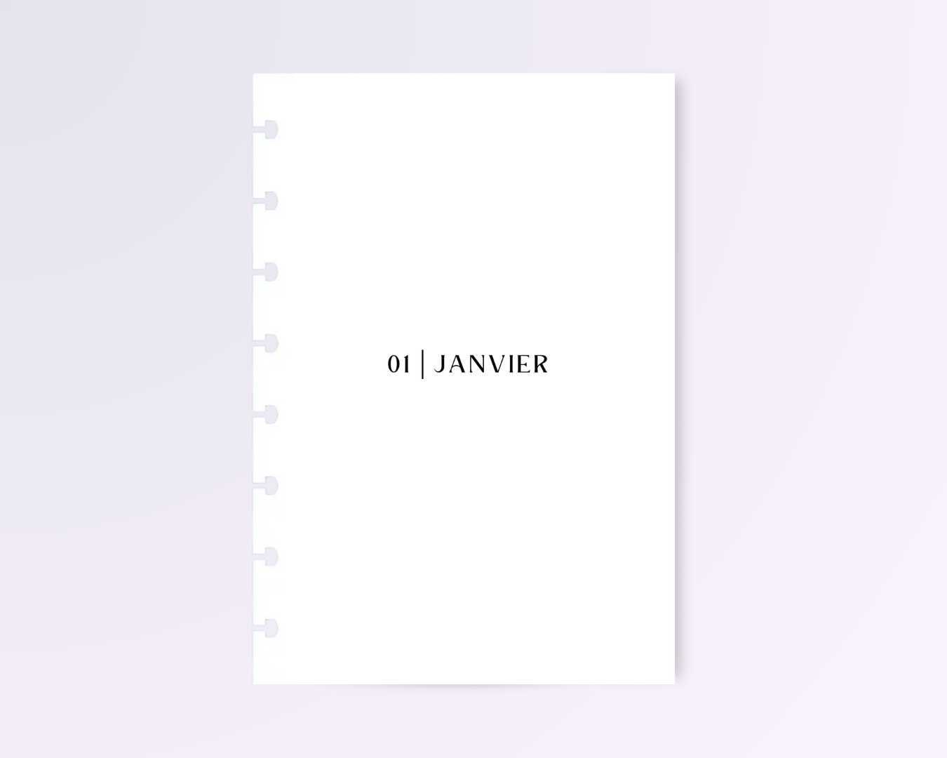 Intercalaires mensuel a5 - jan - dec