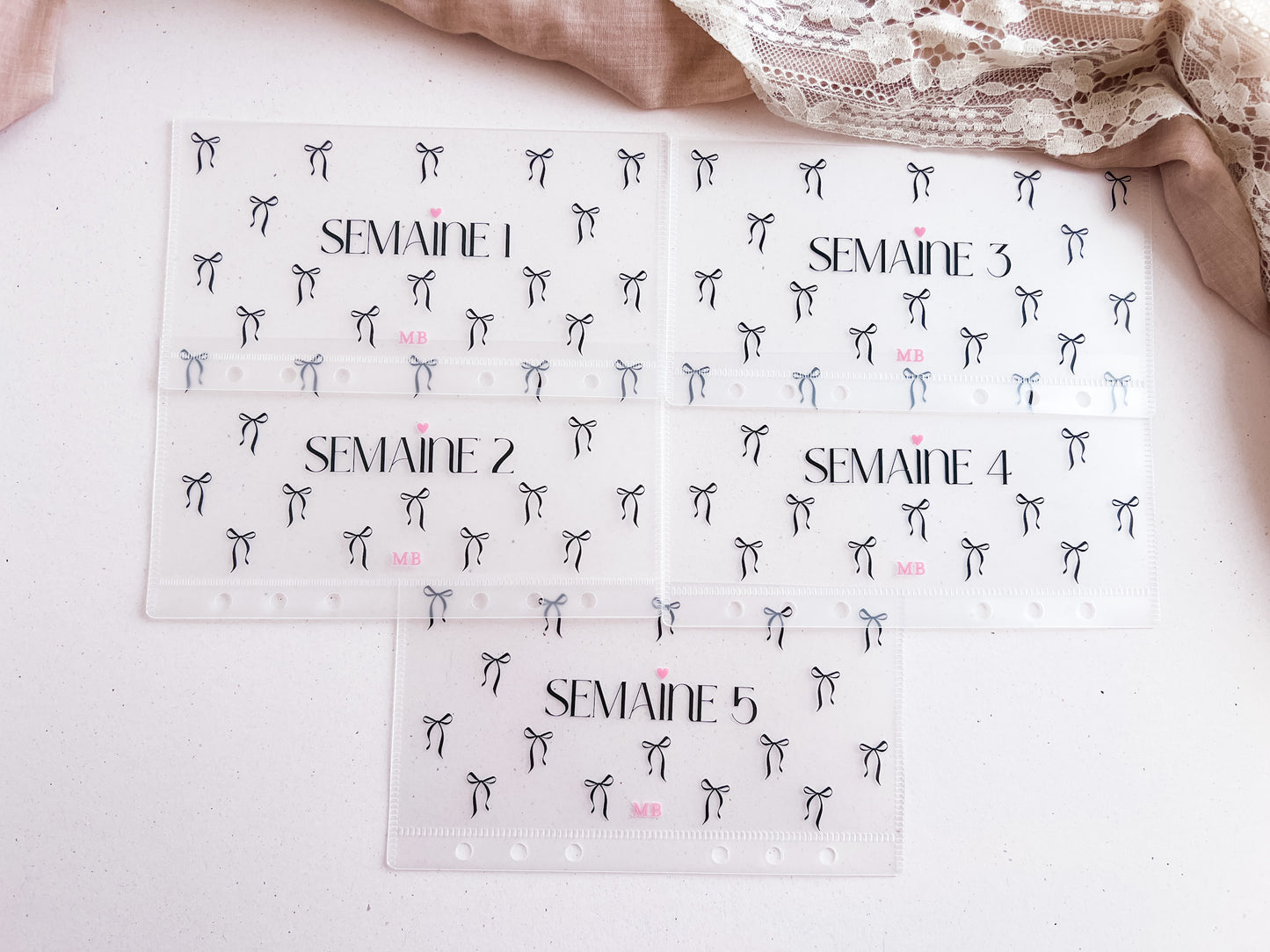 Enveloppes semaine a6