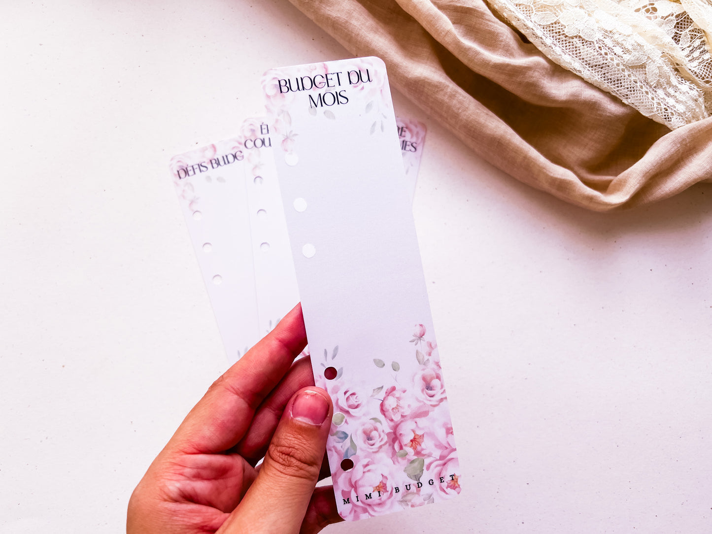 Lot de 4 marque pages budget a6