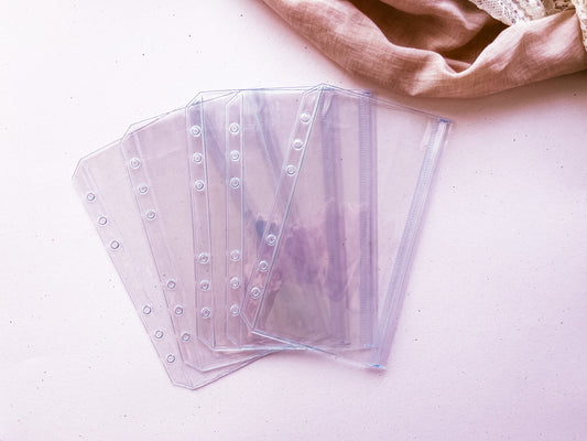 Lot de 5 enveloppe zip double pochette